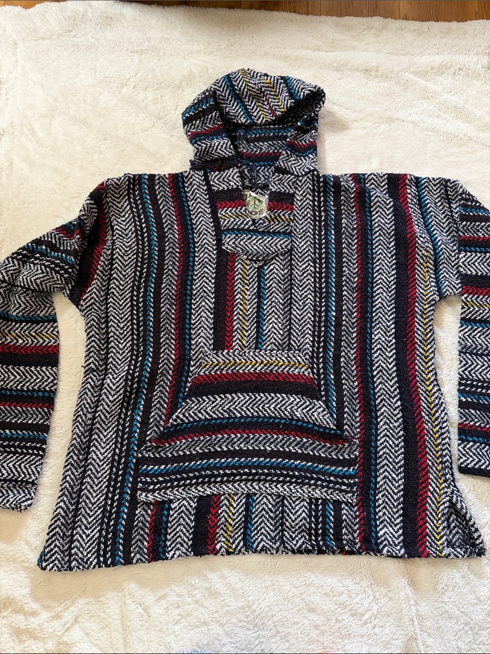 Band of Gypsies Hooded Crewneck Sweater - Black, White, Red, Blue, Yellow